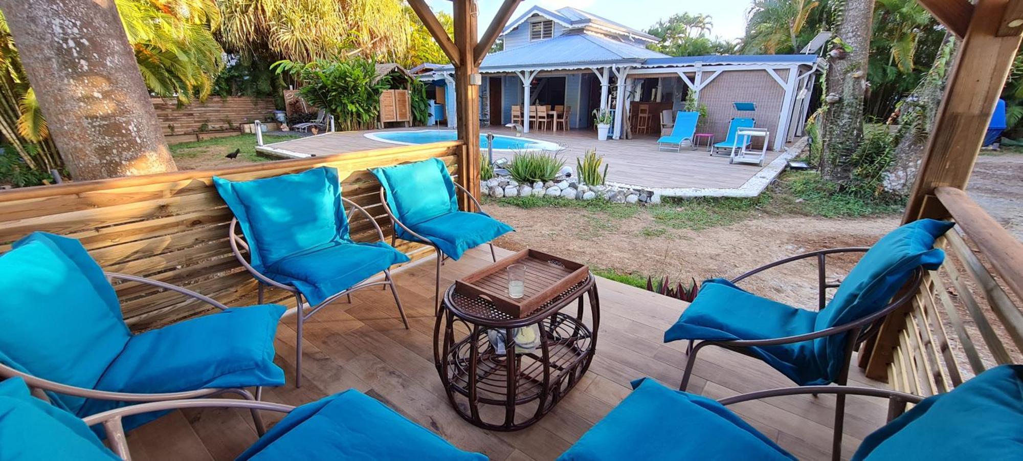 Gite Kaz A Topaze, Piscine, Jardin Tropical Sainte-Rose Dış mekan fotoğraf